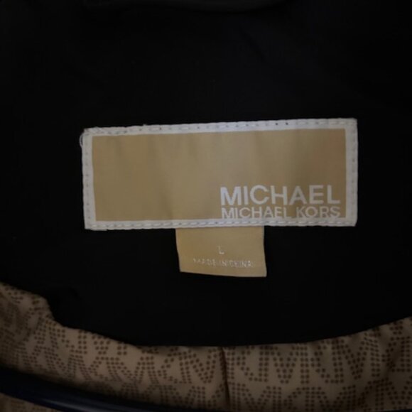 Brand New W Tags never worn womens Michael Kors quilted black coat L - Picture 3 of 3